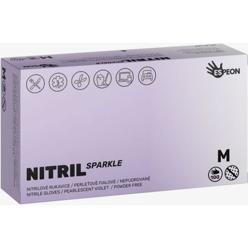 Nitril Sparkle Pearlescent Violet guantes de nitrilo sin talco tamaño M 2x50 ud - Espeon - Modalova