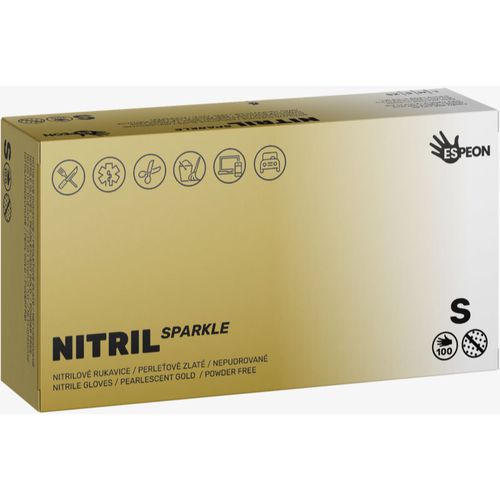 Nitril Sparkle Pearlescent Gold guantes de nitrilo sin talco tamaño S 2x50 ud - Espeon - Modalova