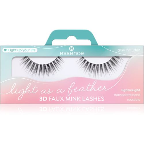 Light as a feather 3D faux mink künstliche Wimpern 01 Light Up Your Life 2 St - essence - Modalova