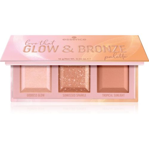 Love that GLOW & BRONZE paleta para contorno de rostro 16 g - essence - Modalova