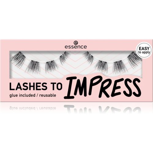 LASHES TO IMPRESS ciglia finte con colla e applicatore 8 pz - essence - Modalova