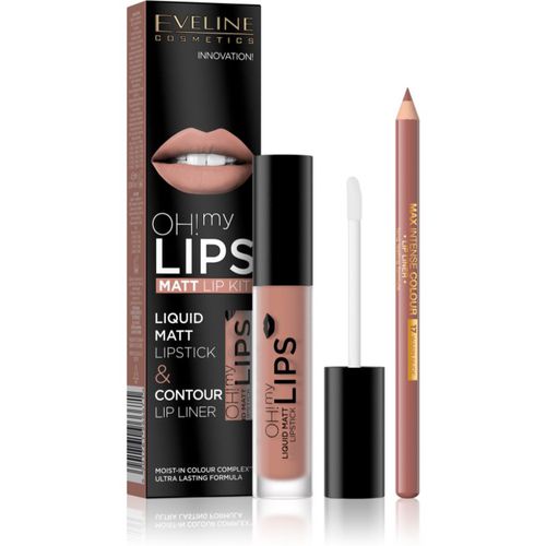 OH! my LIPS Matt kit per labbra 01 Neutral Nude 2 pz - Eveline Cosmetics - Modalova