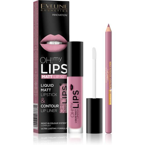 OH! my LIPS Matt set para labios 03 Rose Nude 2 ud - Eveline Cosmetics - Modalova