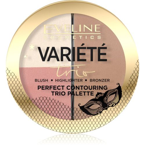 Variété Trio paleta para contorno de rostro 3 en 1 tono 02 Medium 10 g - Eveline Cosmetics - Modalova