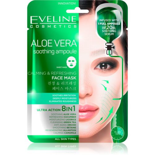 Sheet Mask Aloe Vera beruhigende und hydratisierende Maske mit Aloe Vera 1 St - Eveline Cosmetics - Modalova