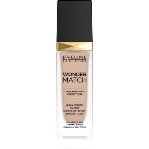 Wonder Match fondotinta liquido lunga tenuta con acido ialuronico colore 12 Light Natural 30 ml - Eveline Cosmetics - Modalova