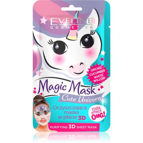 Magic Mask Cute Unicorn mascarilla 3D de tejido para una limpieza profunda 1 ud - Eveline Cosmetics - Modalova