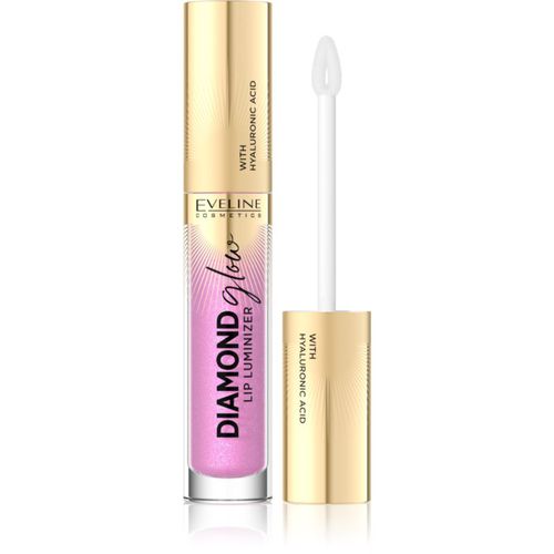 Diamond Glow brillo de labios con purpurina con ácido hialurónico tono 10 Rose Violet 4,5 ml - Eveline Cosmetics - Modalova