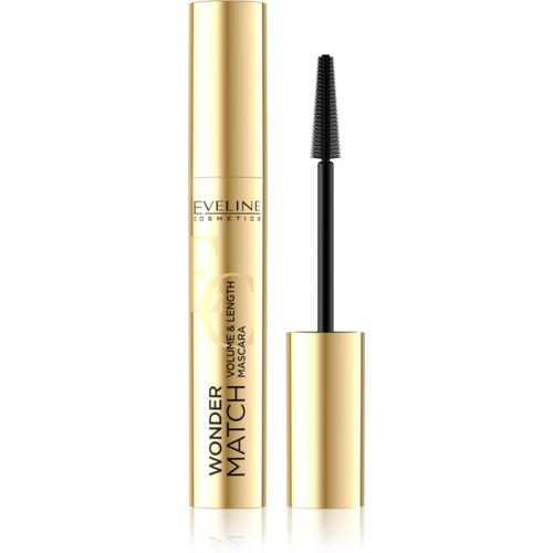 Wonder Match máscara voluminizadora para multiplicar el volumen de las pestañas tono Black 7 ml - Eveline Cosmetics - Modalova