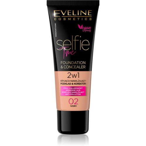 Selfie Time Make-up und Korrektor 2 in 1 Farbton 02 Ivory 30 ml - Eveline Cosmetics - Modalova