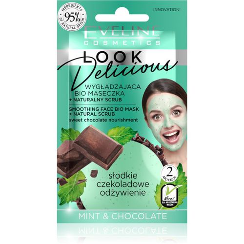 Look Delicious Mint & Chocolate maschera lisciante idratante con cioccolata 10 ml - Eveline Cosmetics - Modalova