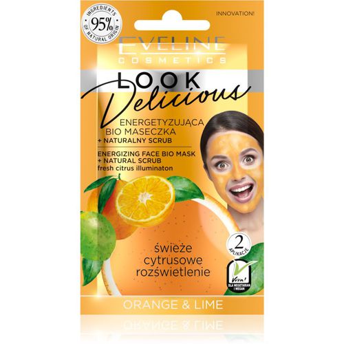 Look Delicious Orange & Lime maschera idratante e illuminante effetto scrub 10 ml - Eveline Cosmetics - Modalova