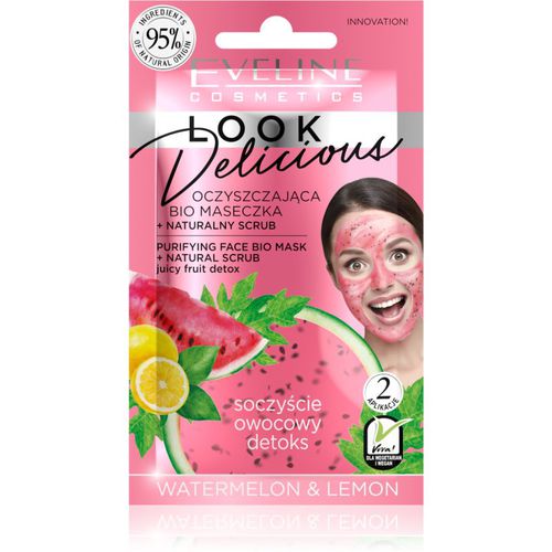 Look Delicious Watermelon & Lemon mascarilla hidratante con efecto iluminador para pieles cansadas 10 ml - Eveline Cosmetics - Modalova