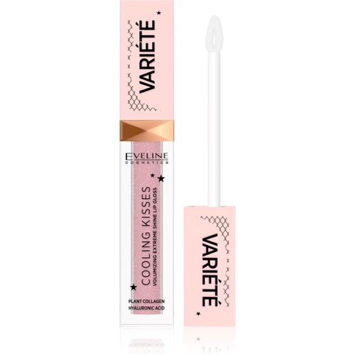 Variété Cooling Kisses brillo de labios hidratante con efecto frío tono 02 Sugar Nude 6,8 ml - Eveline Cosmetics - Modalova