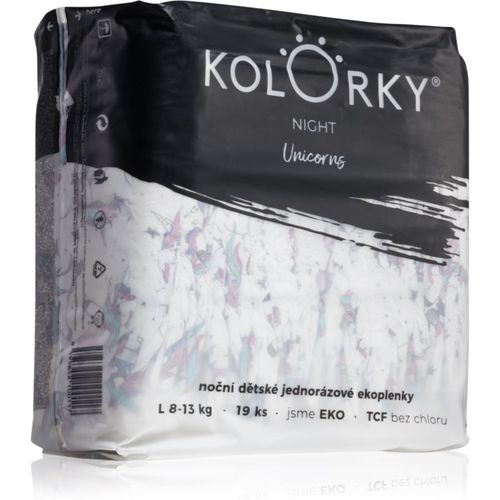 Night Unicorn pañales desechables ecológicos para protección total durante la noche talla L 8-13 Kg 19 ud - Kolorky - Modalova