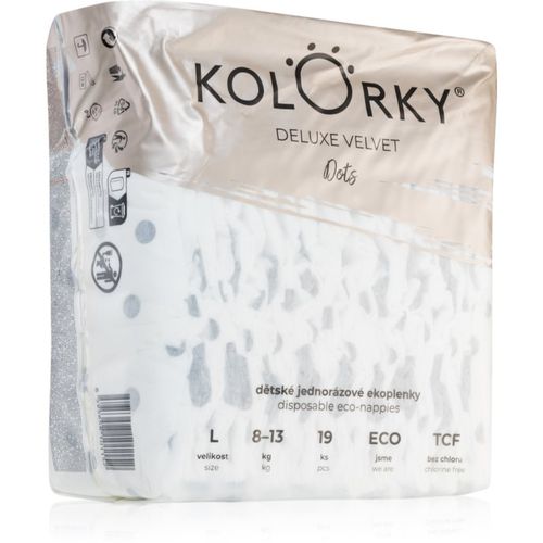 Deluxe Velvet Dots Einweg-Ökowindeln Größe L 8-13 kg 19 St - Kolorky - Modalova