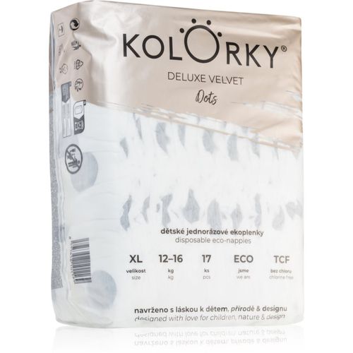 Deluxe Velvet Dots Einweg-Ökowindeln Größe XL 12-16 kg 17 St - Kolorky - Modalova