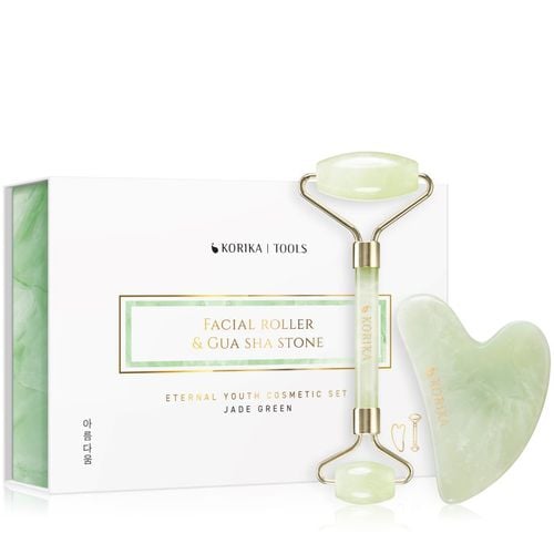 Tools Face Roller & Gua Sha rodillo de masaje para el rostro y accesorio para masaje Jade Green - KORIKA - Modalova