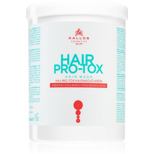 Hair Pro-Tox mascarilla para cabello frágil y dañado con aceite de coco, ácido hialurónico y colágeno 1000 ml - Kallos - Modalova