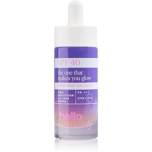 The one that makes you glow tratamiento unificador del tono para pieles con hiperpigmentación de manchas profundas SPF 40 30 ml - hello sunday - Modalova