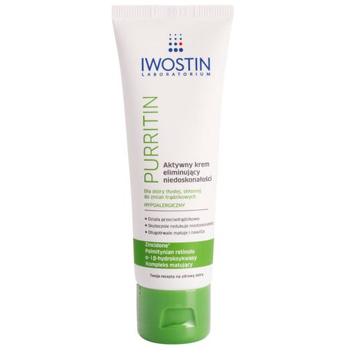 Purritin crema giorno attiva contro le imperfezioni della pelle 40 ml - Iwostin - Modalova