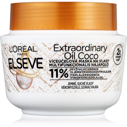 Elvive Olio Straordinario di Cocco maschera rivitalizzante all'olio di cocco per capelli normali e secchi 300 ml - L’Oréal Paris - Modalova