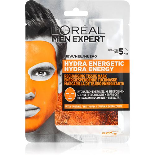 Men Expert Hydra Energetic mascarilla hidratante en forma de hoja para hombre 30 g - L’Oréal Paris - Modalova