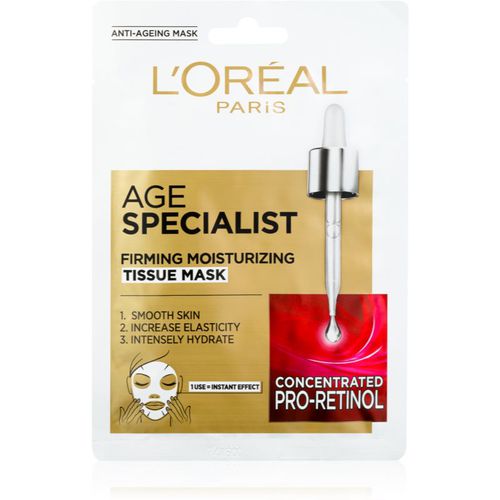 Age Specialist 45+ mascarilla de tejido para reafirmar y alisar la piel al instante 30 g - L’Oréal Paris - Modalova