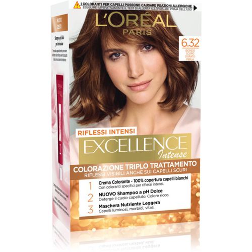 Excellence Intense tinte de pelo tono 6.32 Biondo Scuro Dorato Perla 1 ud - L’Oréal Paris - Modalova