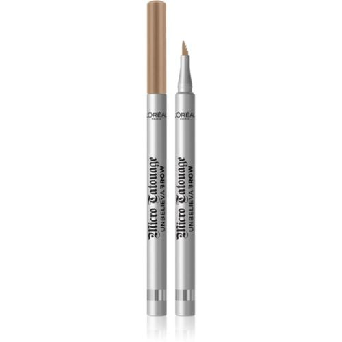 Unbelieva Brow Micro Tatouage lápiz automático para cejas tono 101 Blonde 1 g - L’Oréal Paris - Modalova