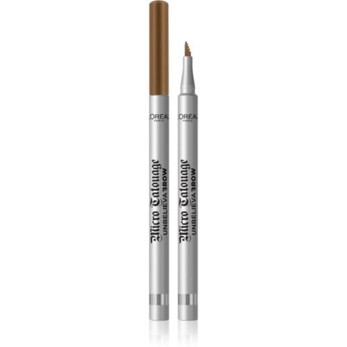 Unbelieva Brow Micro Tatouage lápiz automático para cejas tono 104 Chatain 1 g - L’Oréal Paris - Modalova