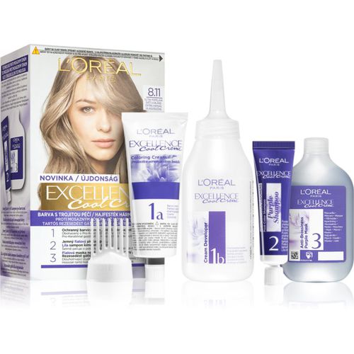 Eccellenza Crema fresca tinta per capelli colore 8.11 Ultra Ash Light Blond - L’Oréal Paris - Modalova