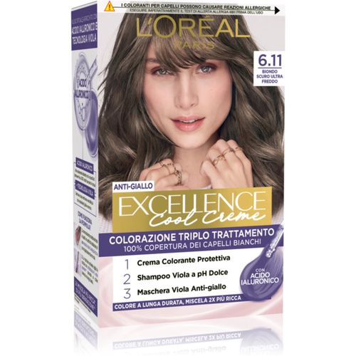 Eccellenza Crema fresca tinta per capelli colore Biondo Scuro Ultra Freddo (6.11) 1 pz - L’Oréal Paris - Modalova