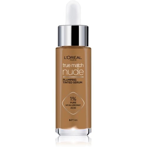 True Match Nude Plumping Tinted Serum Serum zum vereinheitlichen der Hauttöne Farbton 6-7 Tan 30 ml - L’Oréal Paris - Modalova