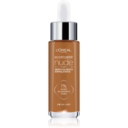 True Match Nude Plumping Tinted Serum sérum para unificar el tono de la piel tono 7-8 Tan-Deep 30 ml - L’Oréal Paris - Modalova