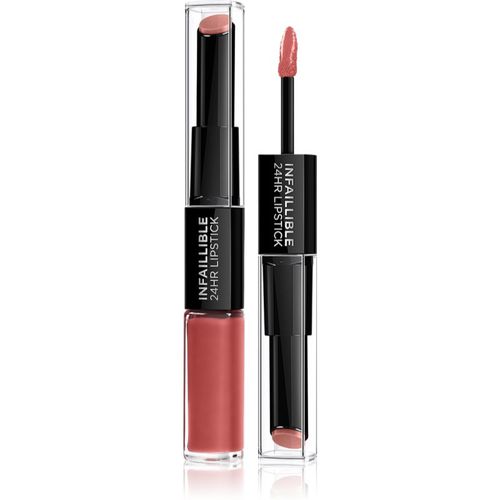 Infallible 24H brillo y barra de labios de larga duración 2 en 1 tono 801 Toujours Toffee 5,7 g - L’Oréal Paris - Modalova