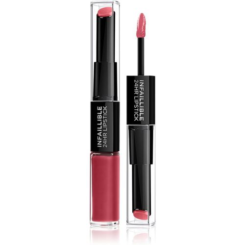 Infallible 24H brillo y barra de labios de larga duración 2 en 1 tono 804 Metro Proof Rose 5,7 g - L’Oréal Paris - Modalova