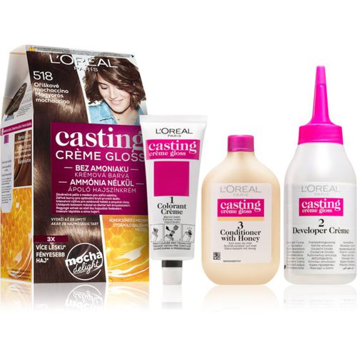 Casting Creme Gloss tinta per capelli colore 518 Hazelnut Macchiato 1 pz - L’Oréal Paris - Modalova