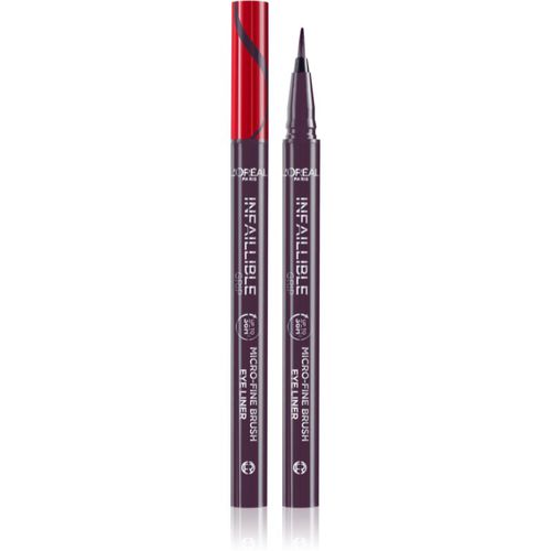 Infaillible Grip 36h Micro-Fine liner eyeliner in pennarello colore Dew Berry 0,4 g - L’Oréal Paris - Modalova