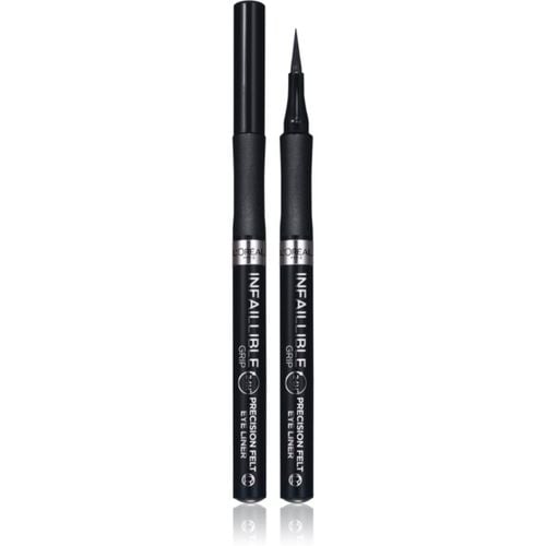 Infaillible Grip 27H Precision Felt eyeliner in pennarello colore Black 1 ml - L’Oréal Paris - Modalova