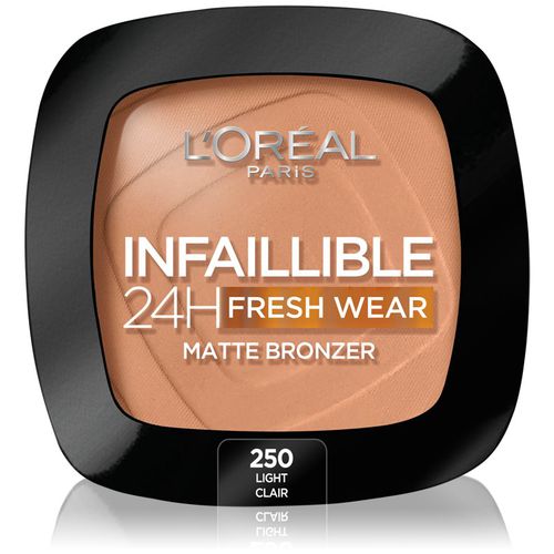 Infaillible Fresh Wear 24h Bronceador con efecto mate tono 250 Light 9 g - L’Oréal Paris - Modalova