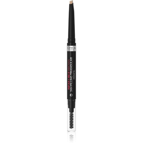 Infaillible 24h Filling Triangular Pencil pincel de precisión para cejas resistente al agua tono 07 Blonde 1 ml - L’Oréal Paris - Modalova