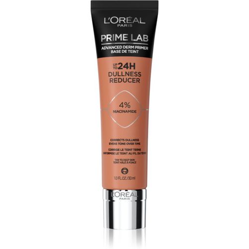 Prime Lab 24H Dullness Reducer prebase de maquillaje con color para unificar el tono de la piel tono Tan To Deep Skin 30 ml - L’Oréal Paris - Modalova