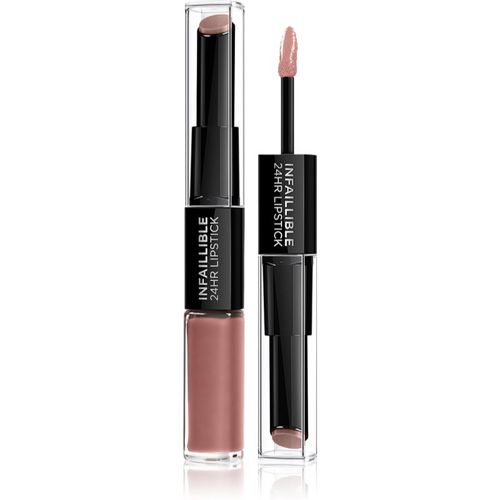 Infallible 24H rossetto e lucidalabbra lunga tenuta 2 in 1 colore 101 Everlasting Parisian 5,7 g - L’Oréal Paris - Modalova