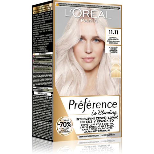 Préférence Le Blonding tinta per capelli per schiarire i capelli colore 11.11 Ultra-Light Cool Crystal Blonde 1 pz - L’Oréal Paris - Modalova