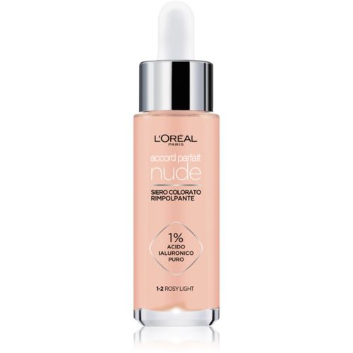 True Match Nude Plumping Tinted Serum sérum para unificar el tono de la piel tono 1-2 Rosy Light 30 ml - L’Oréal Paris - Modalova