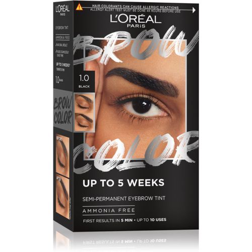 Brow Color tinta per sopracciglia colore 1.0 BLACK 1 pz - L’Oréal Paris - Modalova