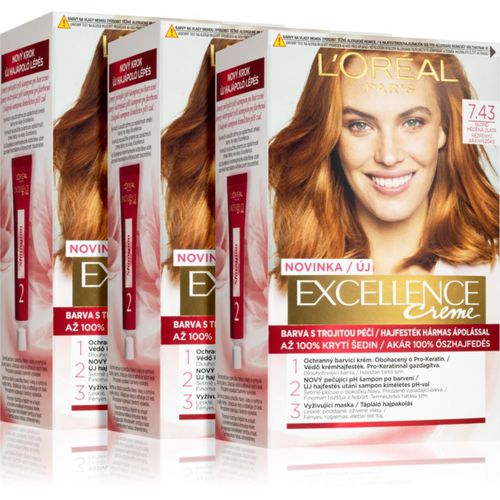 Excellence Creme Haarfarbe Farbton 7,43 Blonde Copper - L’Oréal Paris - Modalova