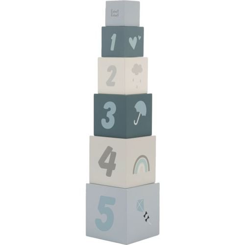 Stacking Blocks Numbers cubi in legno Blue 1 pz - Label Label - Modalova