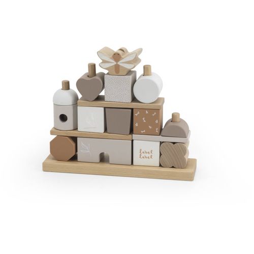 Stacking Blocks House cubi in legno Nougat 1 pz - Label Label - Modalova